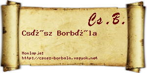 Csősz Borbála névjegykártya