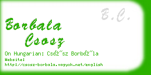 borbala csosz business card